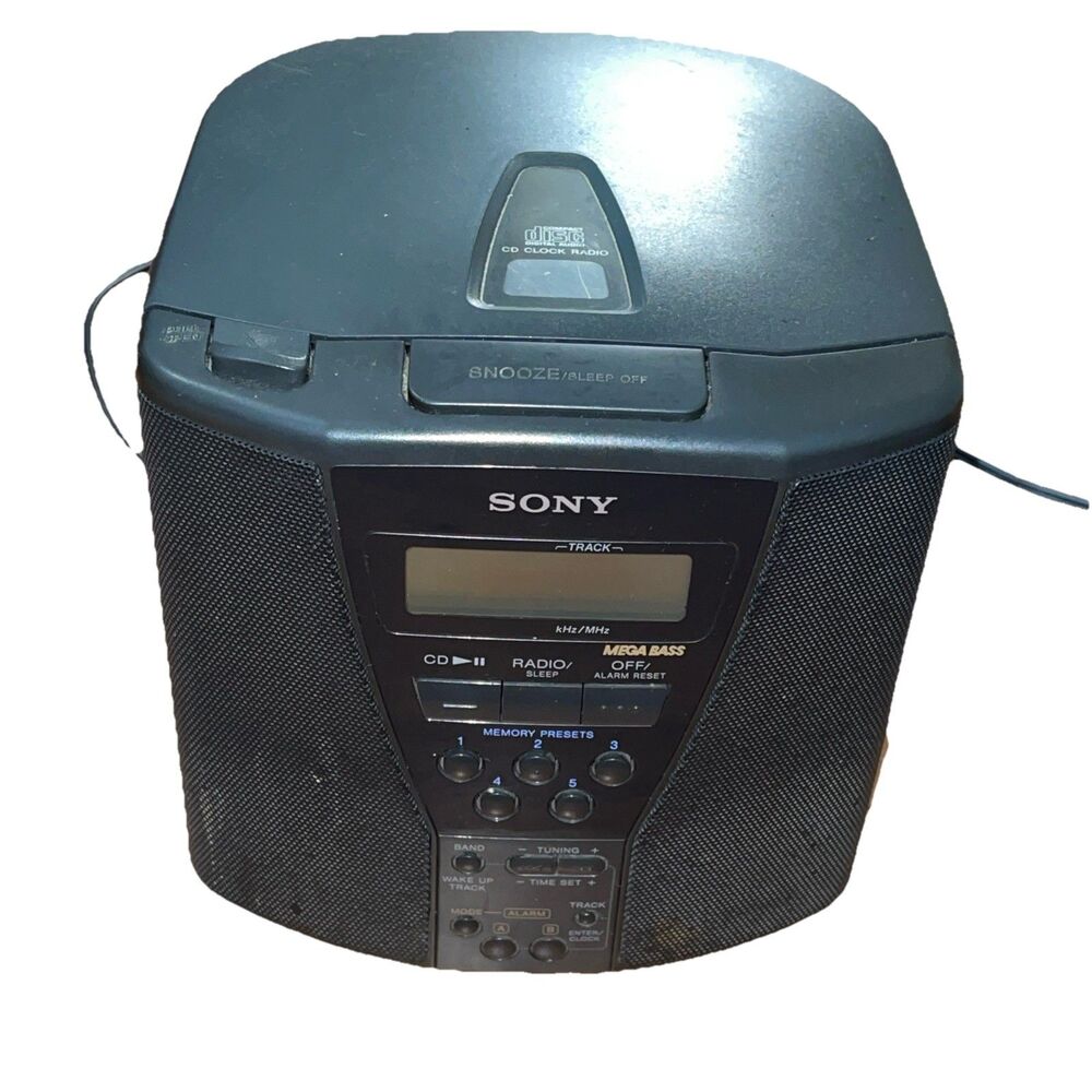 Sony ICF‑CD833 Dual Alarm Clock Radio CD Player AM/FM Dream Machine TESTED